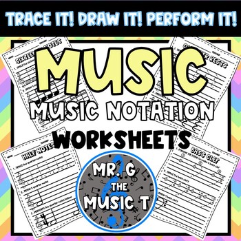 Preview of Trace It! Draw It! Perform It! Music Notation BUNDLE