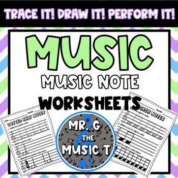 Preview of Trace It! Draw It! Perform It! Music Notes BUNDLE