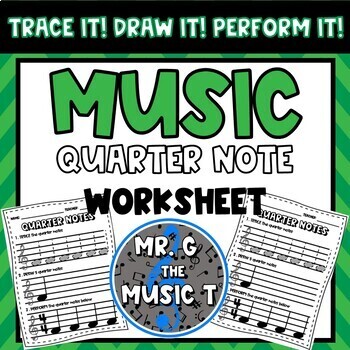 Preview of Trace It! Draw It! Perform It! Music Quarter Notes