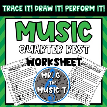 Preview of Trace It! Draw It! Perform It! Music Quarter Rest