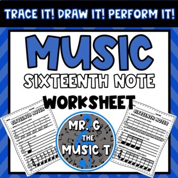 Preview of Trace It! Draw It! Perform It! Music Sixteenth Notes