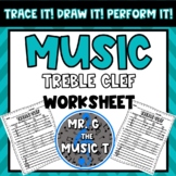 Trace It! Draw It! Perform It! Music Treble Clefs