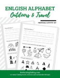 Outdoors & Travel Themed English Alphabet Tracing Exercise