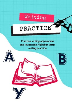 Preview of Trace Letters Alphabet Handwriting Practice workbook, Learning To Write Alphabet