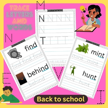 Preview of Trace Letters and Words for Children in Kindergarten ( Prep ),and First Grade