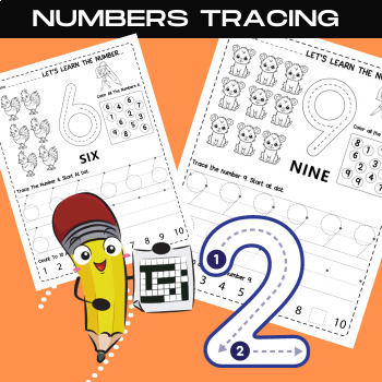 Preview of Trace Numbers 1-10, Write and Fill In the Numbers, too!