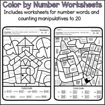 back to school coloring sheets color by numbers 1 20 worksheets