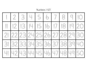 Number Tracing Worksheets 1-50 - bmp-park