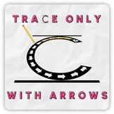 Trace Only C - Arrows Lined Font