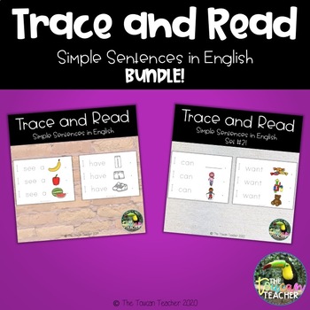 Preview of Trace & Read sentences BUNDLE! - newcomer ESL/ELL/EL/EFL