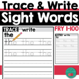 Sight Words Trace Worksheets Fry Sight Words 1-100 First 1