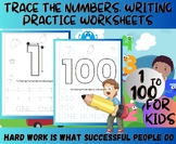 Trace The Numbers (1 To 100) - Number Writing Practice Wor