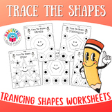 Trace The Shapes Preschool Worksheets | 2D Tracing Shapes 