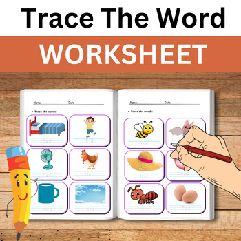 Preview of Trace The Word -Worksheet-