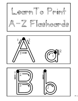 Preschool Tracing laminated dry erase cards Alphabets with Directional lines 