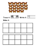 Trace, Write and Make Numbers 11-20 Kindergarten Math