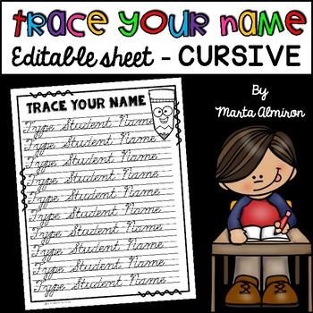 Preview of Trace Your Name - EDITABLE {CURSIVE}