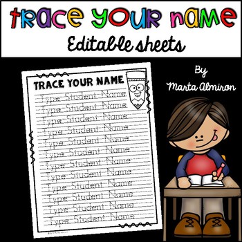 Preview of Trace Your Name - EDITABLE {Monthly Freebie for September}