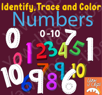 Preview of Trace and Color Numbers | Numeracy for Kids