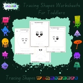 Tracing And Coloring Shapes Worksheets for Toddlers