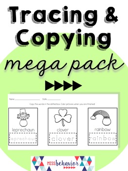 Preview of Tracing Activities | Copying Activities | Handwriting Activities