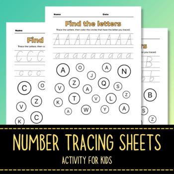 Preview of Trace and Find the Letters - Alphabet Learning Method - Class Activity Sheets