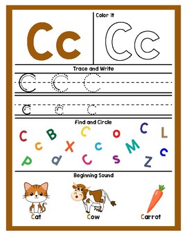 Trace and Learn the Alphabet: Engaging Activity Sheets for Kids, ABC ...