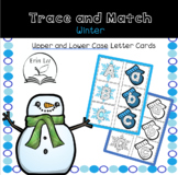Trace and Match- Upper and lower case letter cards, Winter