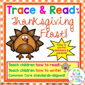 Preview of Trace and Read: Thanksgiving Feast!
