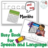 Trace and Say Busy Book for Speech and Language: Months