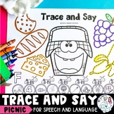 Trace and Say: Picnic Worksheets for Speech Therapy