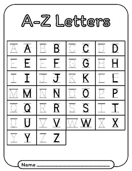 Trace and Write Letters Aa-Zz by Nero Teacher | TPT