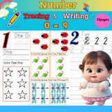 Trace and Write Number Workbook for Kids Ages 3-5 Preschoo