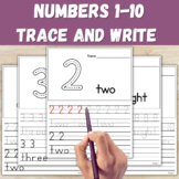 Trace and Write Numbers 1-10 Worksheets | Number Writing Practice