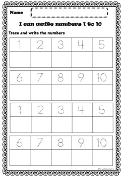 Trace and Write Numbers 1 to 10 | Write Numbers 1-10 | Distance Learning