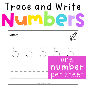 Preview of Trace and Write Numbers, Kindergarten + Preschool Number Writing Practice