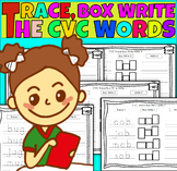 Trace box write it the CVC Words Worksheets, Preschool and