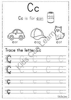 Trace letter Cc by Kids Can Learn English | TPT