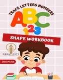 Trace letters numbers and shape workbook