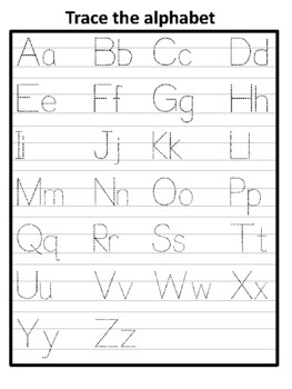 Trace the Alphabet -- 55 Pages/Sheets by Easy-Readers for ESL | TpT
