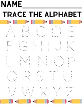 Trace the Alphabet by Miss Mary Kates Pop Up Shop | TPT
