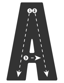 Preview of Drive the Alphabet Highway - Tracing Roads - ROAD COLLECTION