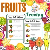 Trace the Fruit Names Activity / Printable December Worksh