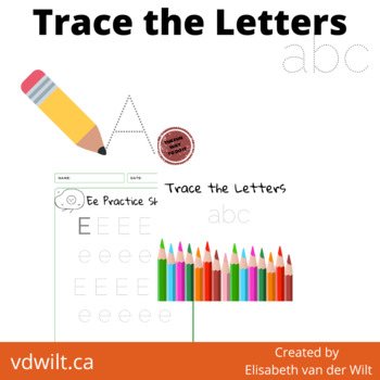Trace the Letters abc by HomeschoolME | TPT