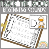 Trace the Room Alphabet | Pre-K or Kindergarten Literacy Activity