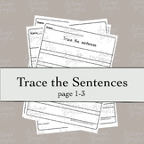 Trace the Sentences pg 1-3 Bundle