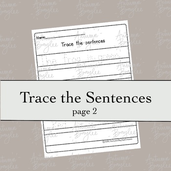 Preview of Trace the Sentences pg 2