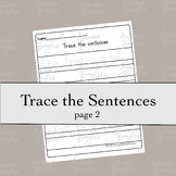 Trace the Sentences pg 2