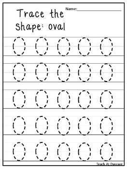 Trace the Shapes Tracing Worksheets. Preschool-KDG Math. by Teach At