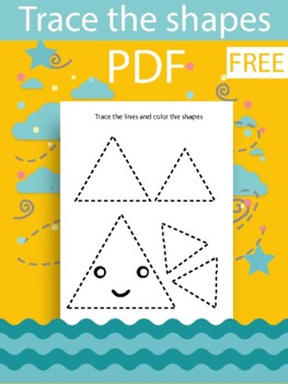 trace the shapes preschool worksheets pre writing tracing shapes